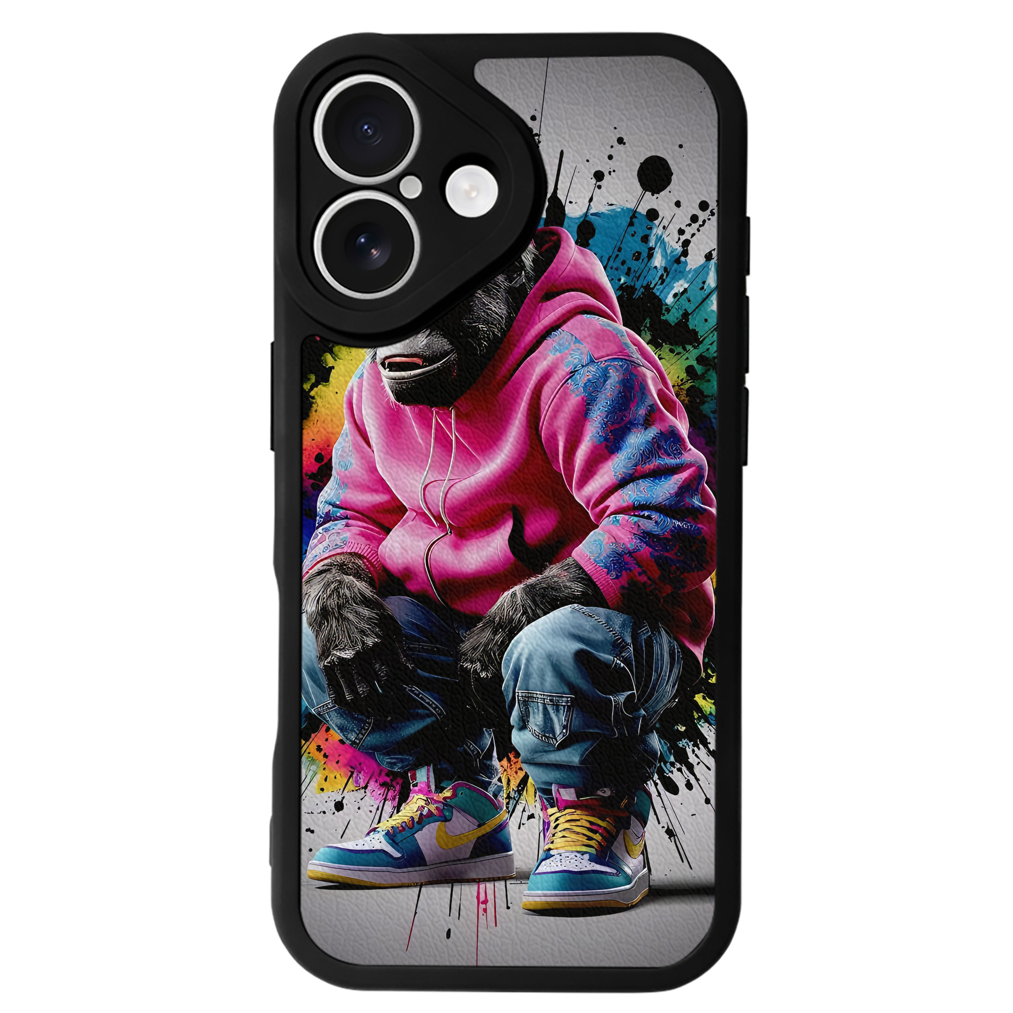 （画像用） ミッキーマウス Mickey Mouse 【iPhone 16シリーズ対応】シリコンスマホケース（レザー調） 材質：シリコン